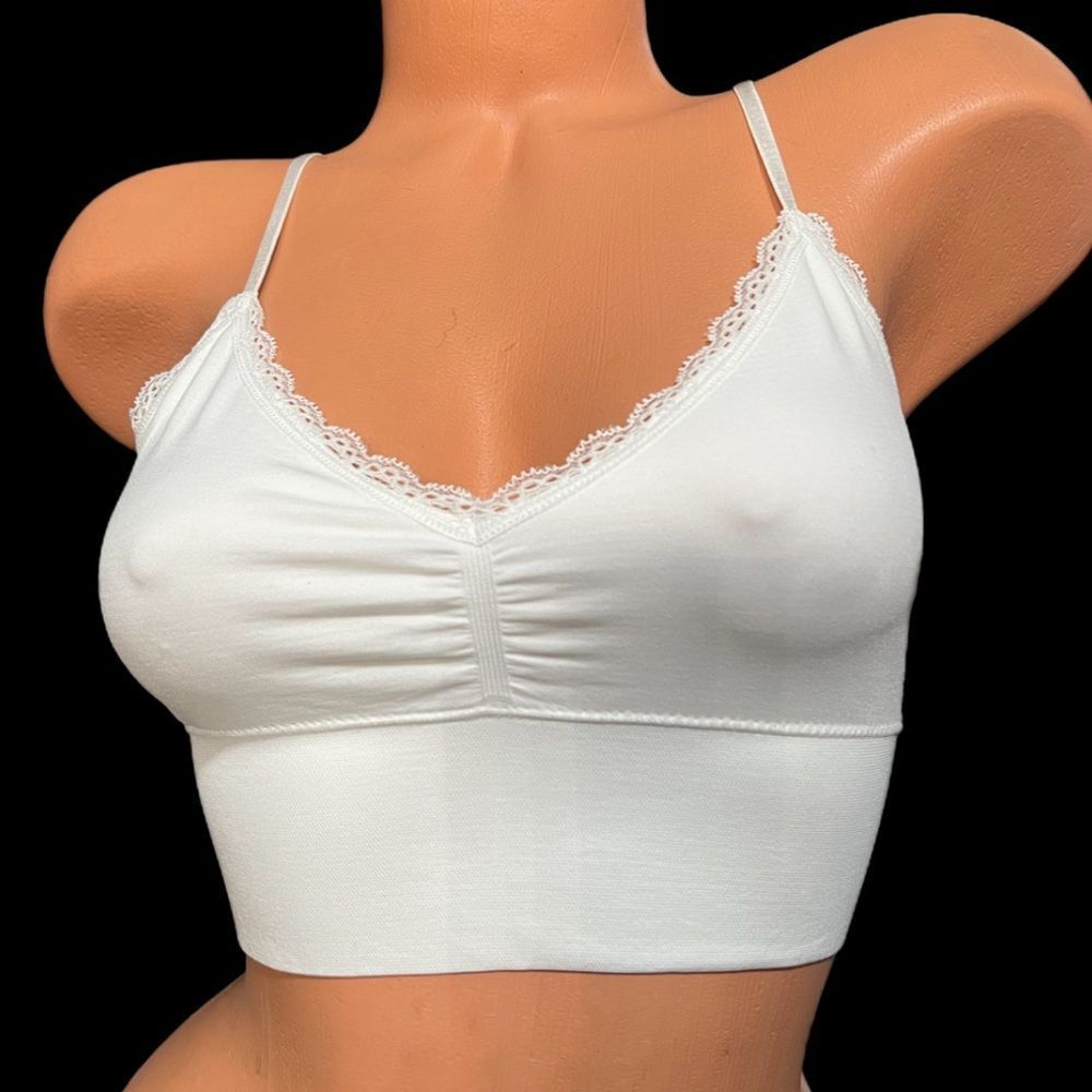 Victoria’s Secret The Lounge long Supersoft bralette bra White Small
